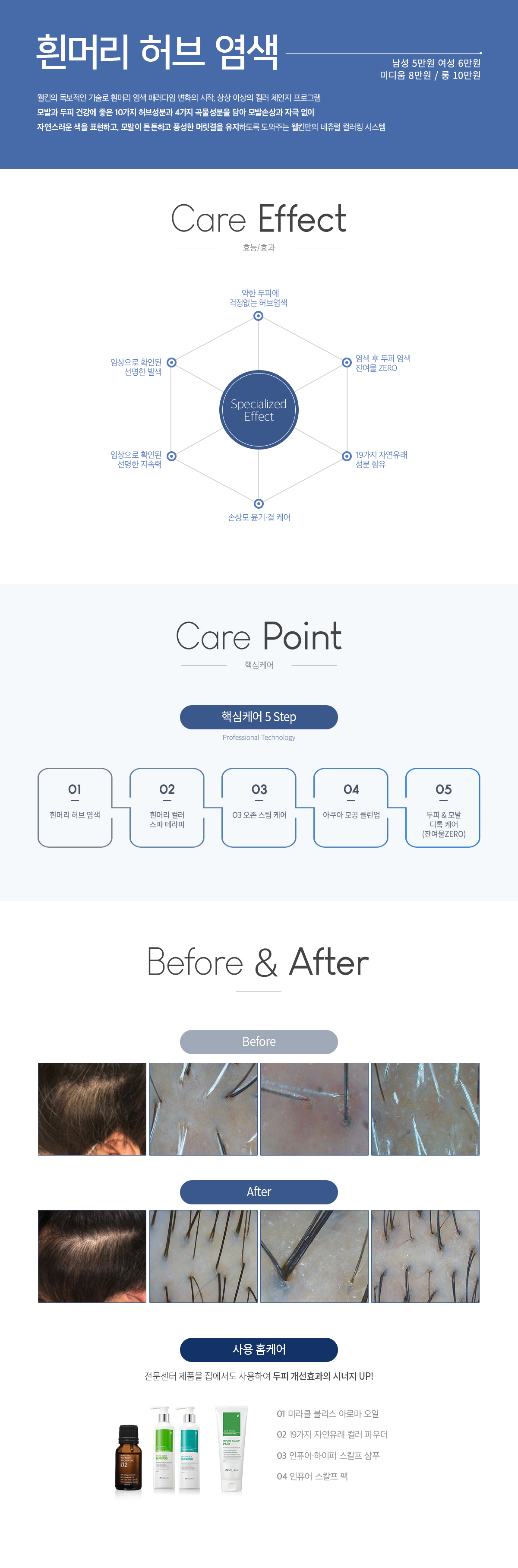흰머리 허브 염색